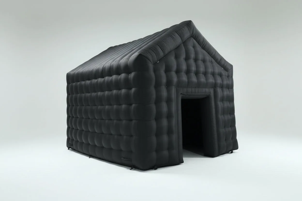 Black inflatable nightclub tent